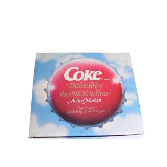 Collectible Christmas Santa Blimp Musical Action Coca Cola Buy The World A Coke - Picture 5 of 10
